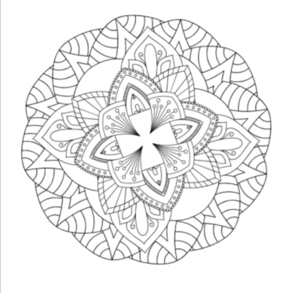 25 Fun Mandala Circles Coloring Book - Picture 4 of 13